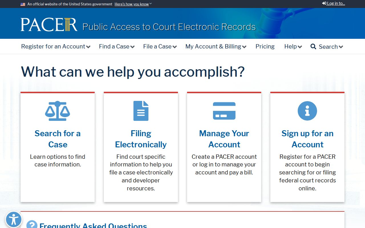PACER access for O'Brien County federal criminal case records