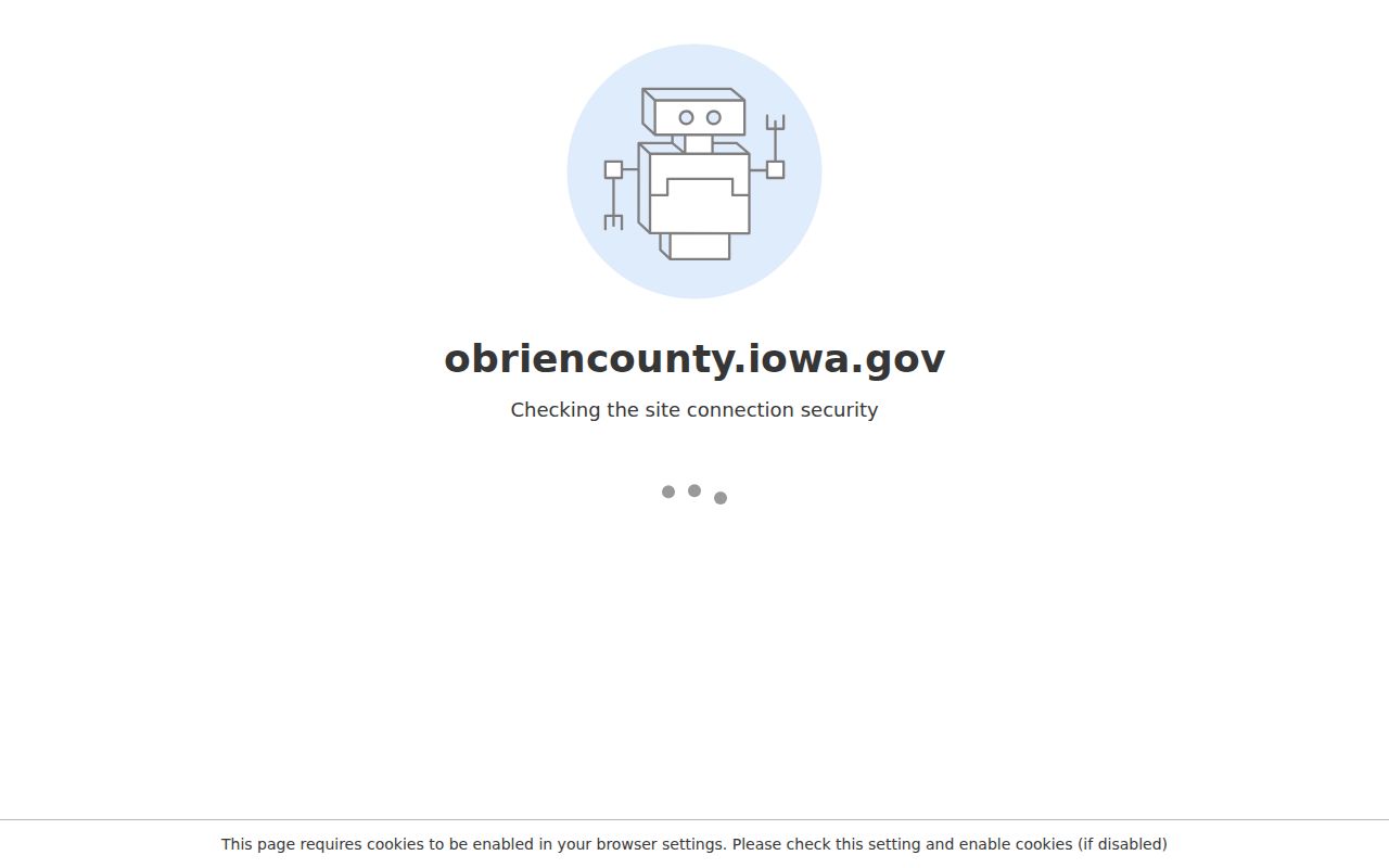 O'Brien County criminal records office information on the county homepage