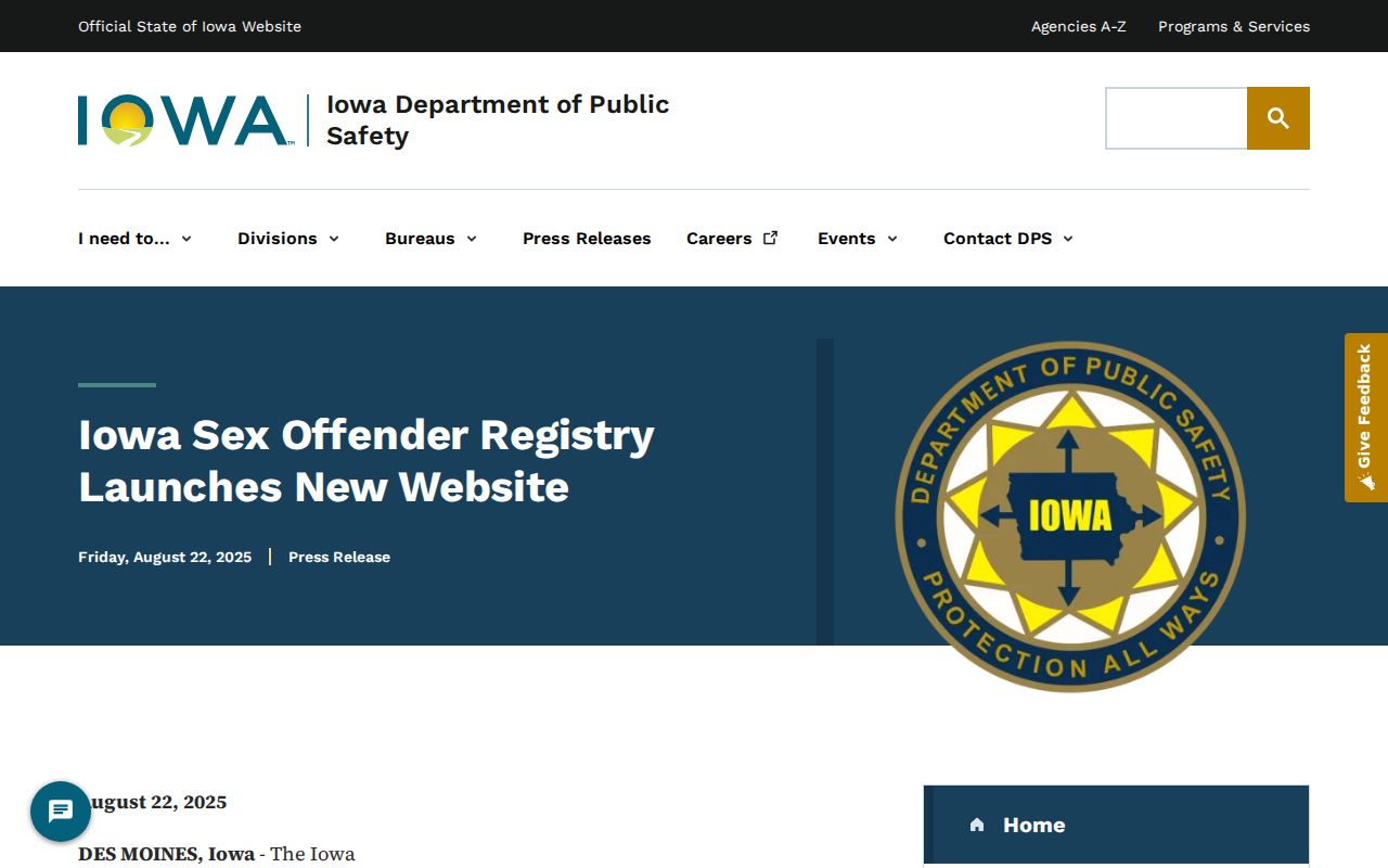 Iowa registry update relevant to Sanborn criminal record searches