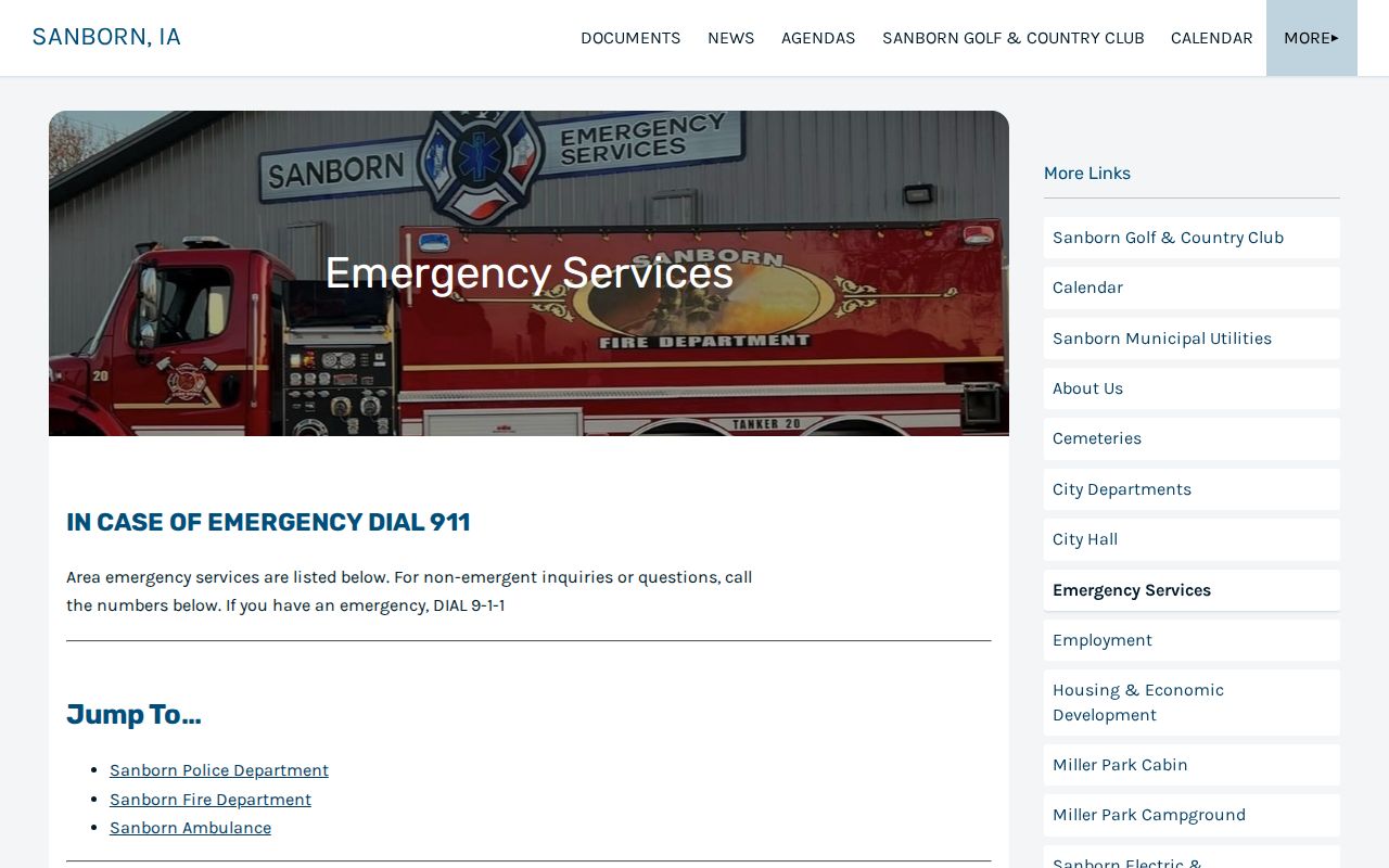 Sanborn Police Department source for Sanborn criminal records